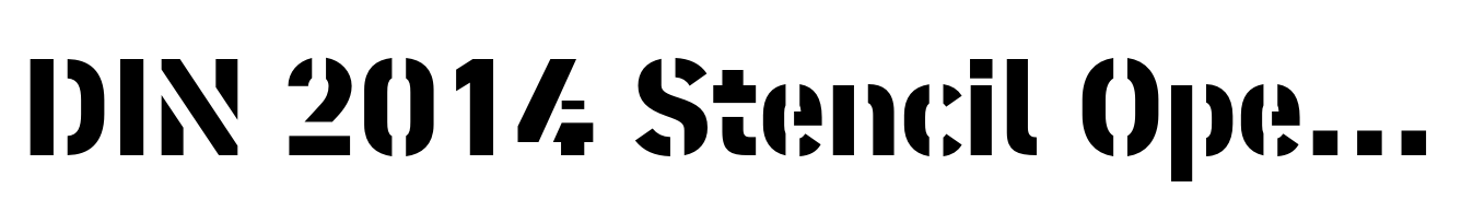 DIN 2014 Stencil Open Extra Bold